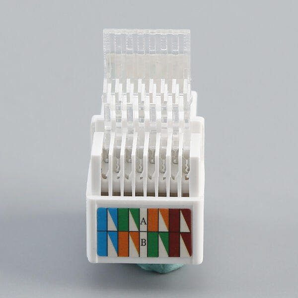 CAT5E/CAT6 UTP keystone Jack RJ45 8P8C 90° Unshield - Image 4