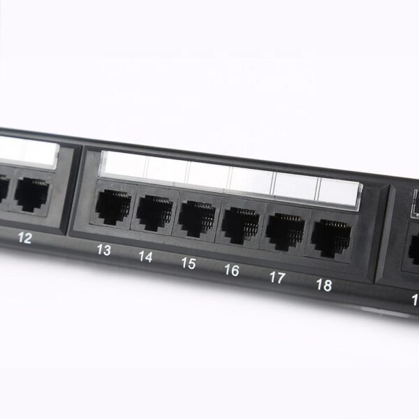 Cat5e/Cat6 24 Ports UTP 110 Dual IDC/Kron Keystone Patch Panel with Cable Management(Back Bar) - Image 6